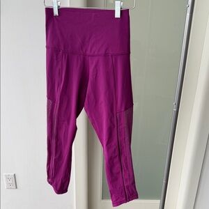 lululemon athletica Magenta High-Rise Cropped Leggings